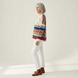 Margaret - Striped Colour Block Jumper