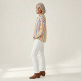 Anna - Colourful Vertical Stripe Jumper