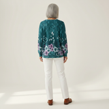 Willow - Turquoise Floral Jumper