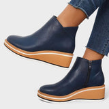 Marcela™ | Zip-Up Platform Ankle Boots