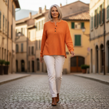 Helen - Solid Waffle Knit Jumper