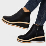 Marcela™ | Zip-Up Platform Ankle Boots