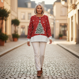 Sadie - Red Christmas Tree Jumper