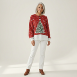Sadie - Red Christmas Tree Jumper