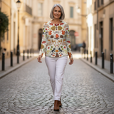 Meredith - Cream Mini Tree Jumper