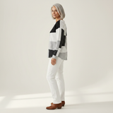 Eleanor - Black and White Patchwork Jumper