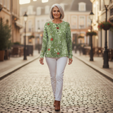 Ivy - Green Christmas Tree Jumper