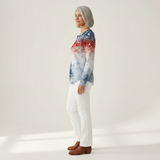 Alice - Light Blue Christmas Tree Jumper