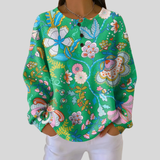 Elaine - Folk Floral Print Jumper