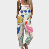 Nancy - Printed Dungarees