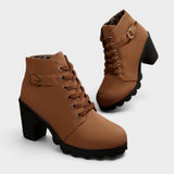 Anselma™ | Chic Short Boots with Buckle