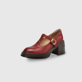Evelyn - Chunky T-Strap Pumps