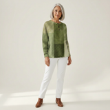 Charlotte - Green Patchwork Jumper
