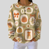 Frances - Bow and Pumpkin Jumper