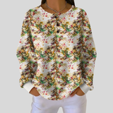Madeline - Golden Foliage Print Jumper