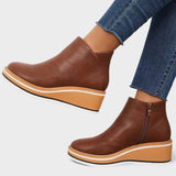 Marcela™ | Zip-Up Platform Ankle Boots