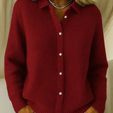 Eloise - Ribbed-Weave Knit Cardigan