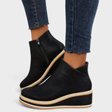 Marcia™ | Zip-Up Platform Ankle Boots