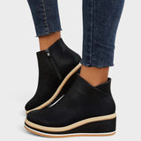 Marcela™ | Zip-Up Platform Ankle Boots