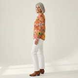 Florence - Orange Floral Jumper