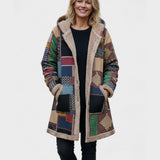 Judith - Earth-Tone Patchwork Sweatshirt