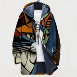 Sophie – Jacket with Abstract Cat Motif