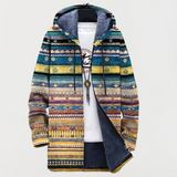 Helena – Fringed Coat with Tribal Pattern