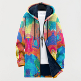Greta – Jacket with Colourful Art Pattern
