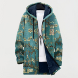 Julia – Coat with Artistic Floral Pattern