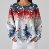 Alice - Light Blue Christmas Tree Jumper