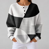 Eleanor - Black and White Patchwork Jumper