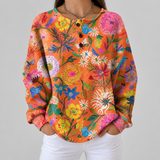 Florence - Orange Floral Jumper