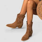 Dulce™ | Embroidered Western Ankle Boots