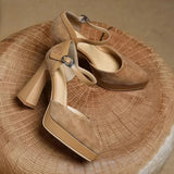 Celeste - Platform Ankle-Strap Pumps