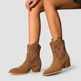 Dulce™ | Embroidered Western Ankle Boots