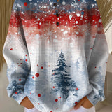 Alice - Light Blue Christmas Tree Jumper