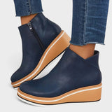 Marcela™ | Zip-Up Platform Ankle Boots