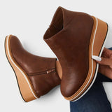 Marcela™ | Zip-Up Platform Ankle Boots