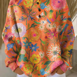 Florence - Orange Floral Jumper