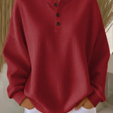 Helen - Solid Waffle Knit Jumper