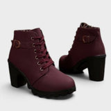 Anselma™ | Chic Short Boots with Buckle