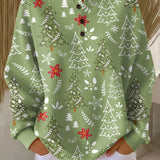 Ivy - Green Christmas Tree Jumper