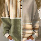 Lucy - Green and Mustard Patchwork Jumper