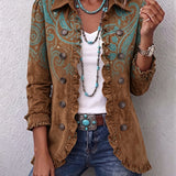 Grace | Paisley Print Ruffle Jacket