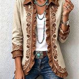 Scarlett | Vintage Bohemian Floral Ruffled Jacket