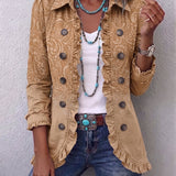 Chloe | Western Pattern Print Ruffle Jacket