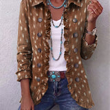 Layla | Bohemian Animal-Print Ruffled Jacket